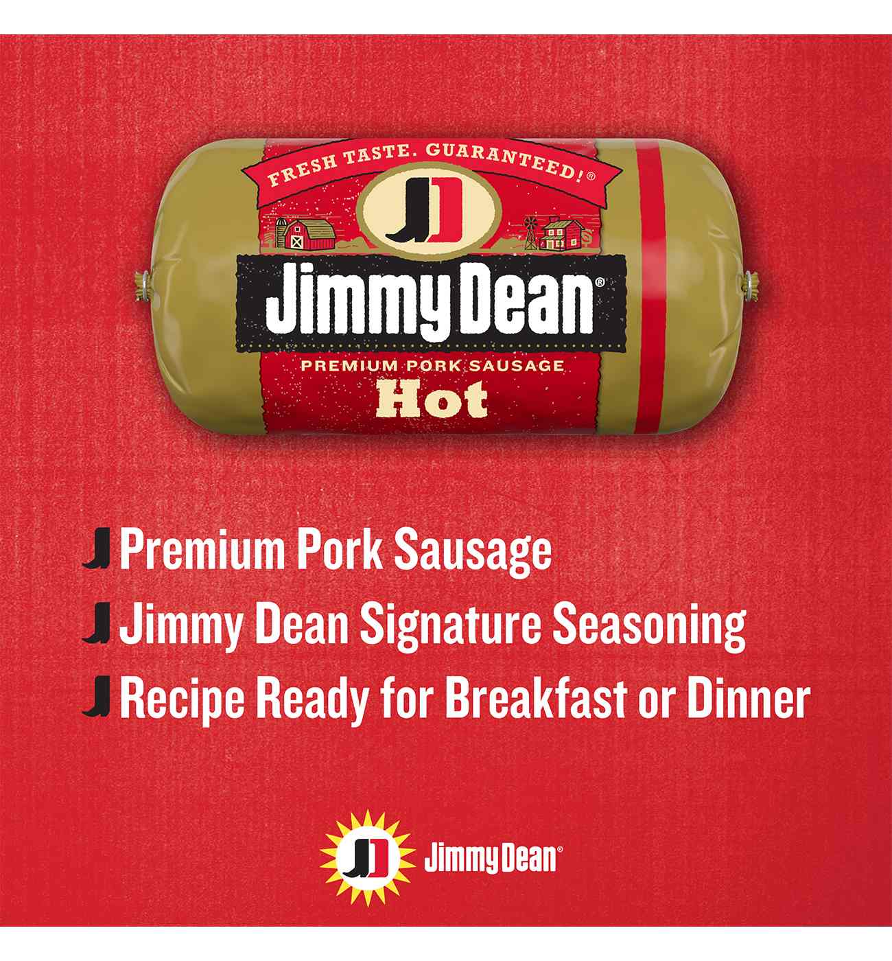 Jimmy Dean Premium Pork Breakfast Sausage - Hot; image 3 of 6