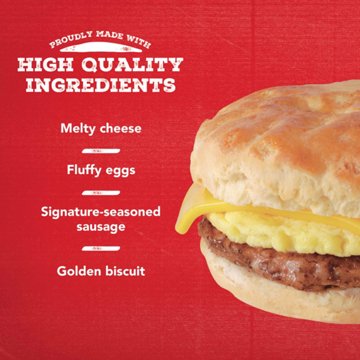 Jimmy Dean Frozen Biscuit Breakfast Sandwiches - Sausage, Egg & Cheese