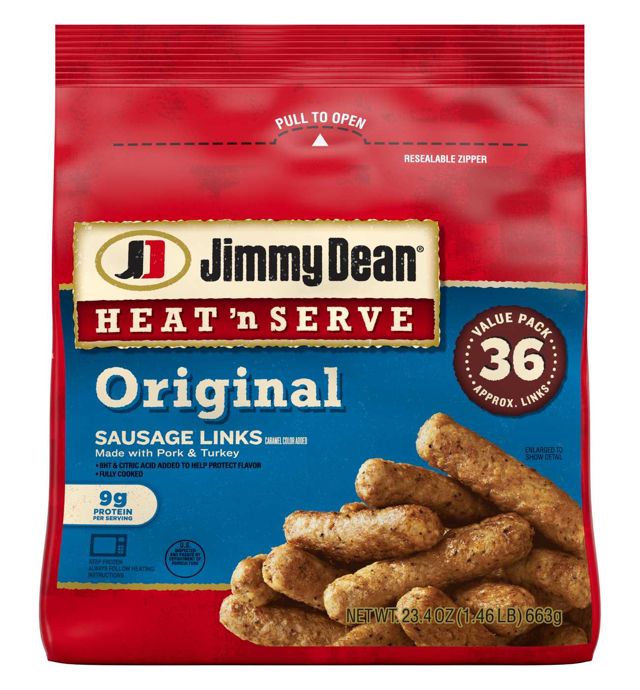 Jimmy Dean Heat 'n Serve Original Sausage Links Value Pack; image 1 of 5