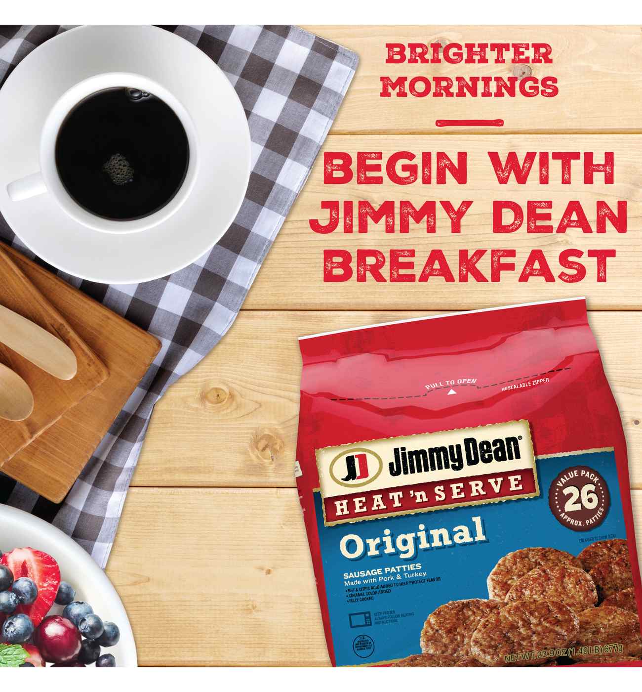 Jimmy Dean Heat 'n Serve Original Sausage Patties Value Pack; image 2 of 5