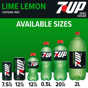 7UP Zero Sugar Lime Lemon Caffeine Free Soda