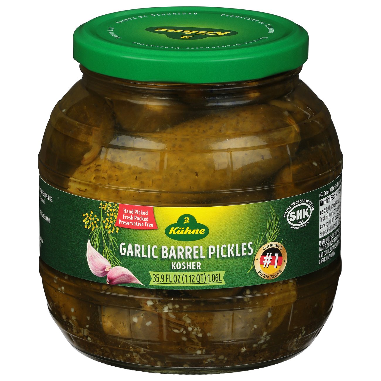 Kuhne Garlic Barrel Pickles - Shop Vegetables at H-E-B Block And Barrel Pickles For Sale