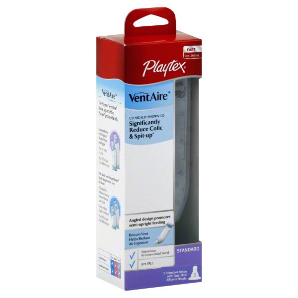 Playtex VentAire Advanced Wide With Slow Flow Nipple Bottles 6 oz - Shop  Bottles at H-E-B