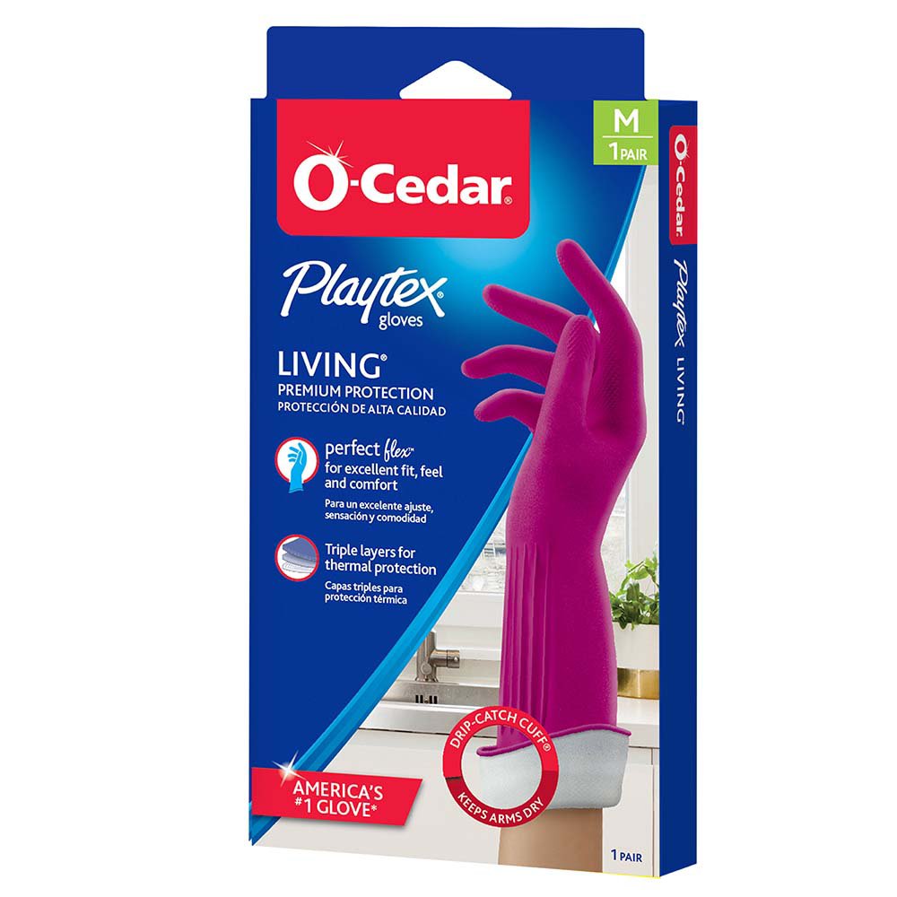 playtex living gloves medium purple