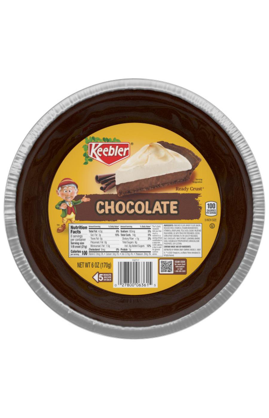 Keebler Ready Crust Chocolate Pie Crust; image 1 of 3