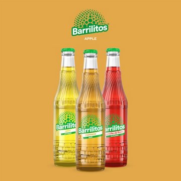 Barrilitos Apple Manzana Fruit Flavored Soda Glass Bottle