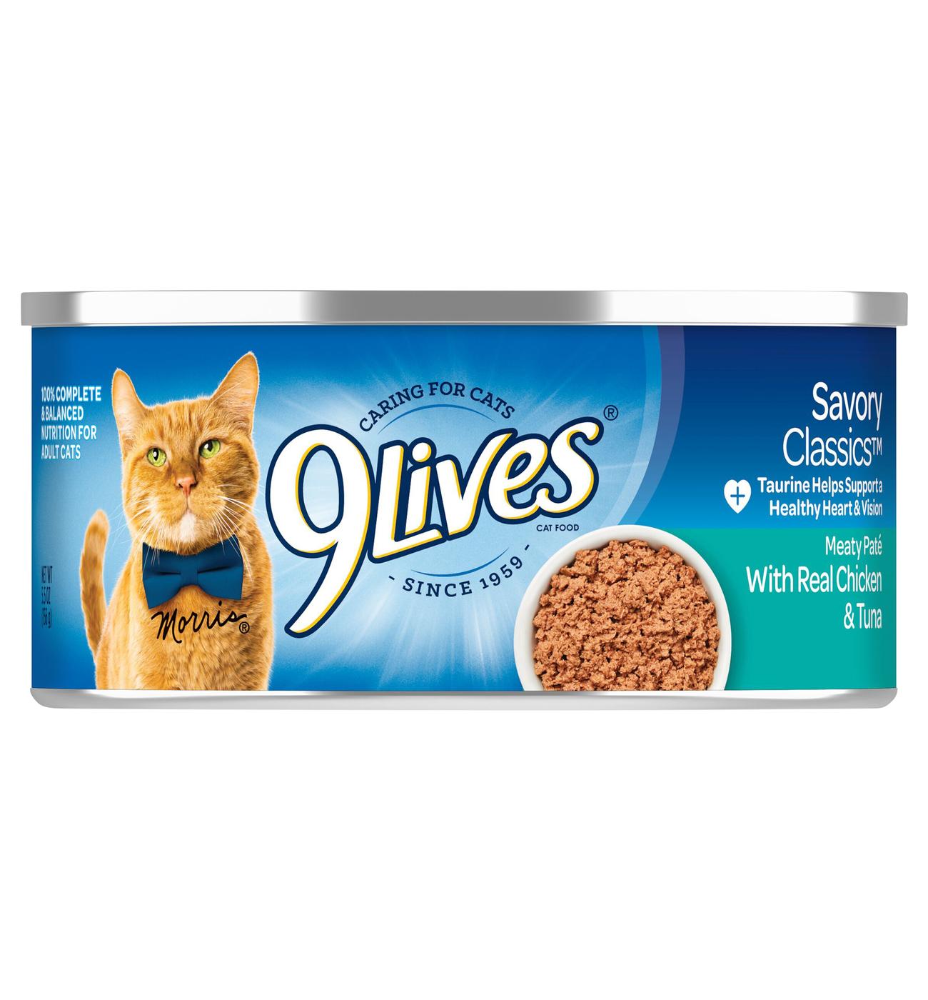 9Lives Meaty Pate with Real Chicken & Tuna Wet Cat Food; image 2 of 2