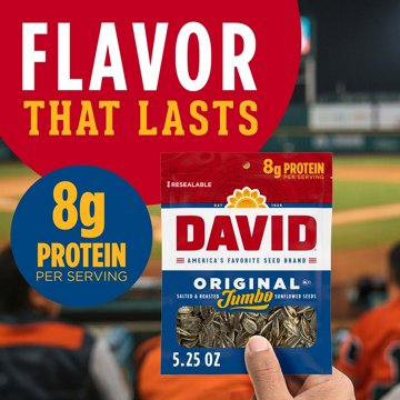 David Original Roasted & Salted Sunflower Seeds, 5.25 oz