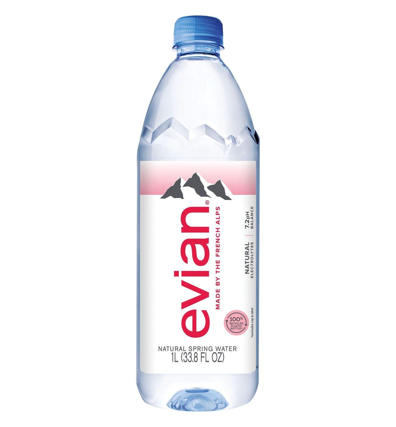 Evian Natural Spring Water Bottle; image 1 of 9
