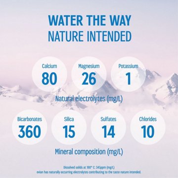 Evian Natural Spring Water 6pk Bottles, 500 mL