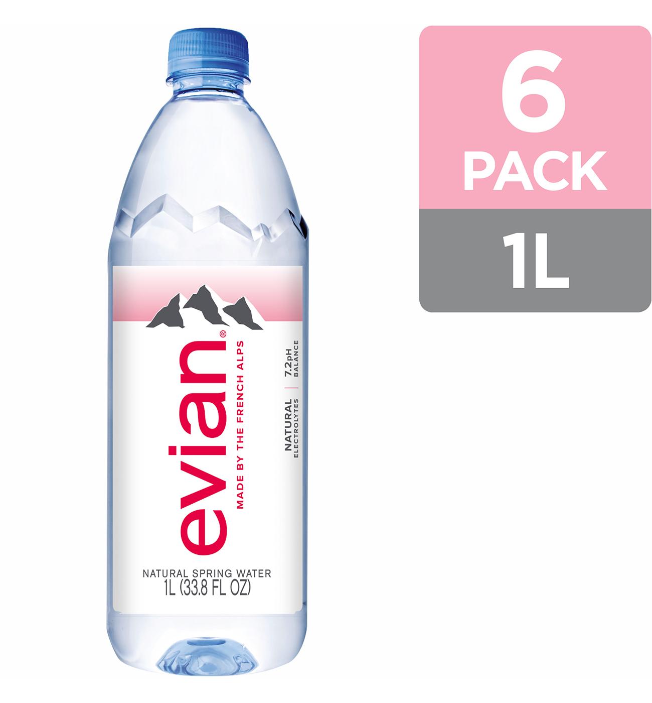 Evian Natural Spring Water 6pk Bottles; image 4 of 10