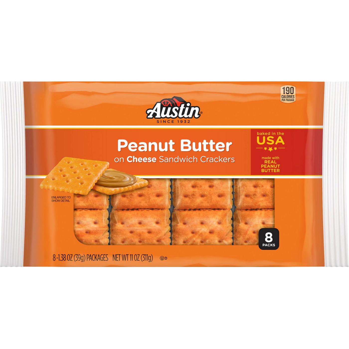 Austin Peanut Butter on Cheese Sandwich Crackers; image 1 of 4