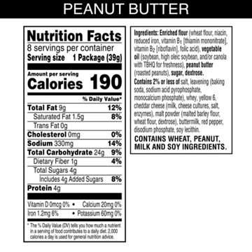Austin Peanut Butter Cheese Sandwich Cracker Packs