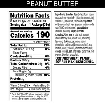 Austin Peanut Butter Toasty Sandwich Cracker Packs