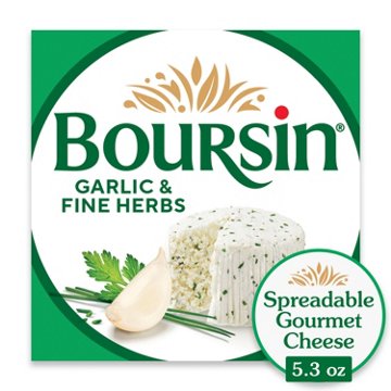 Boursin Gourmet Cheese Spread - Garlic & Fine Herbs, 5.3 oz