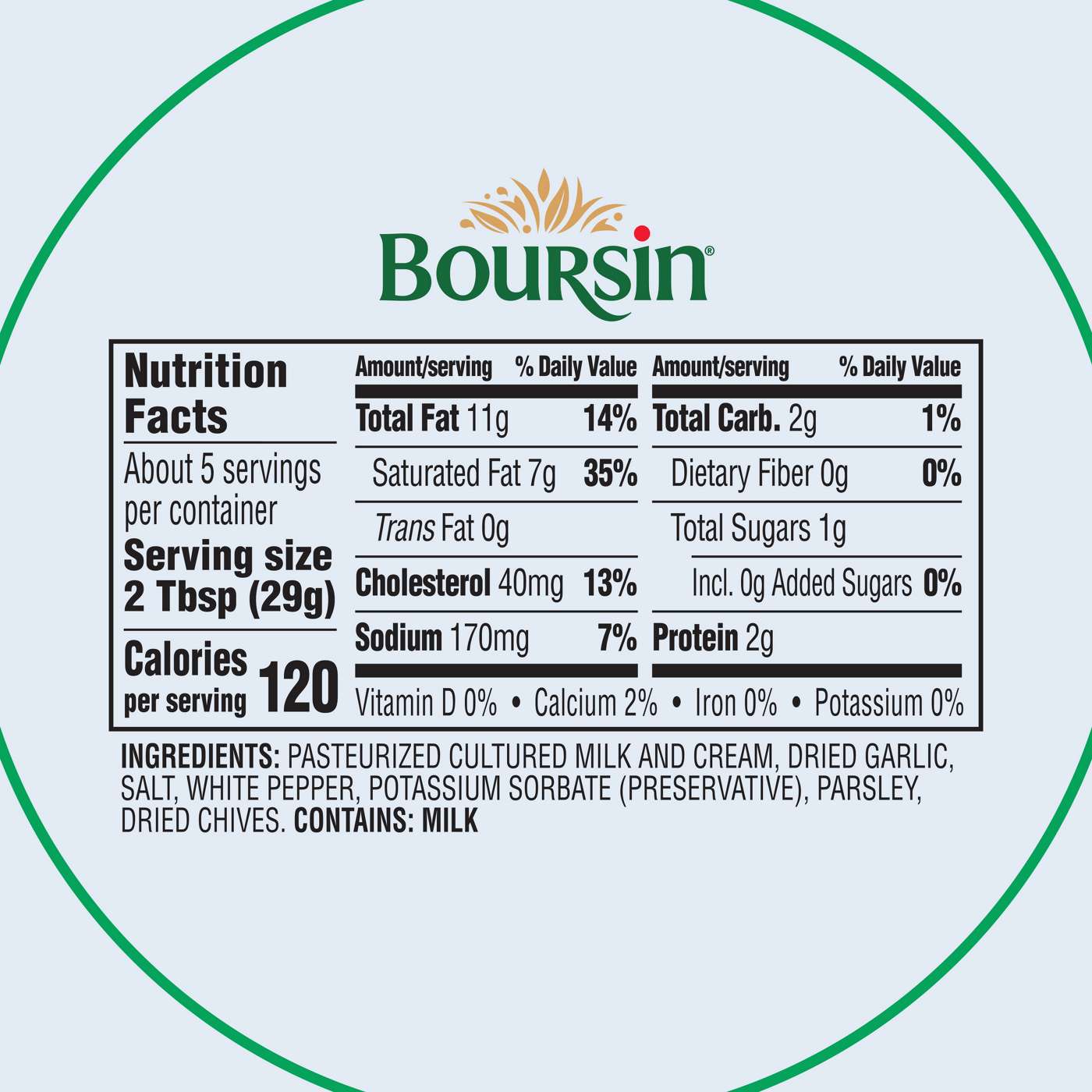Boursin Gourmet Cheese Spread - Garlic & Fine Herbs; image 2 of 6