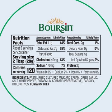 Boursin Gourmet Cheese Spread - Garlic & Fine Herbs, 5.3 oz