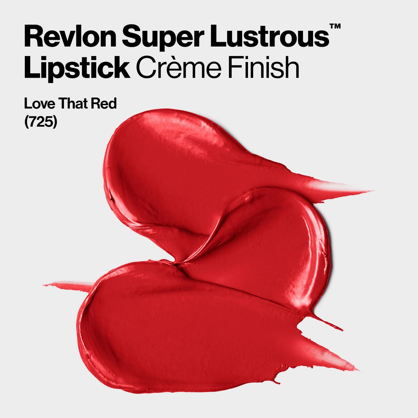 Revlon Super Lustrous Lipstick,  Love That Red; image 5 of 6