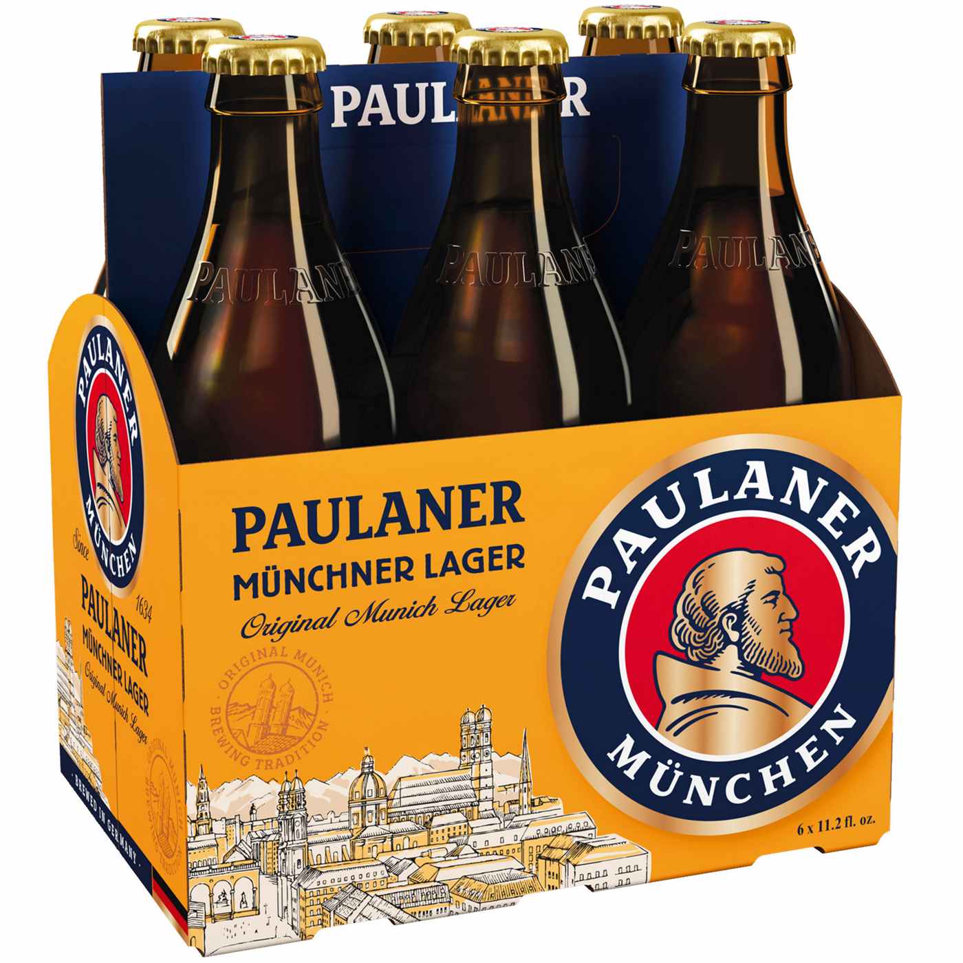 Paulaner Munchner Lager Beer 6 pk Bottles; image 1 of 2