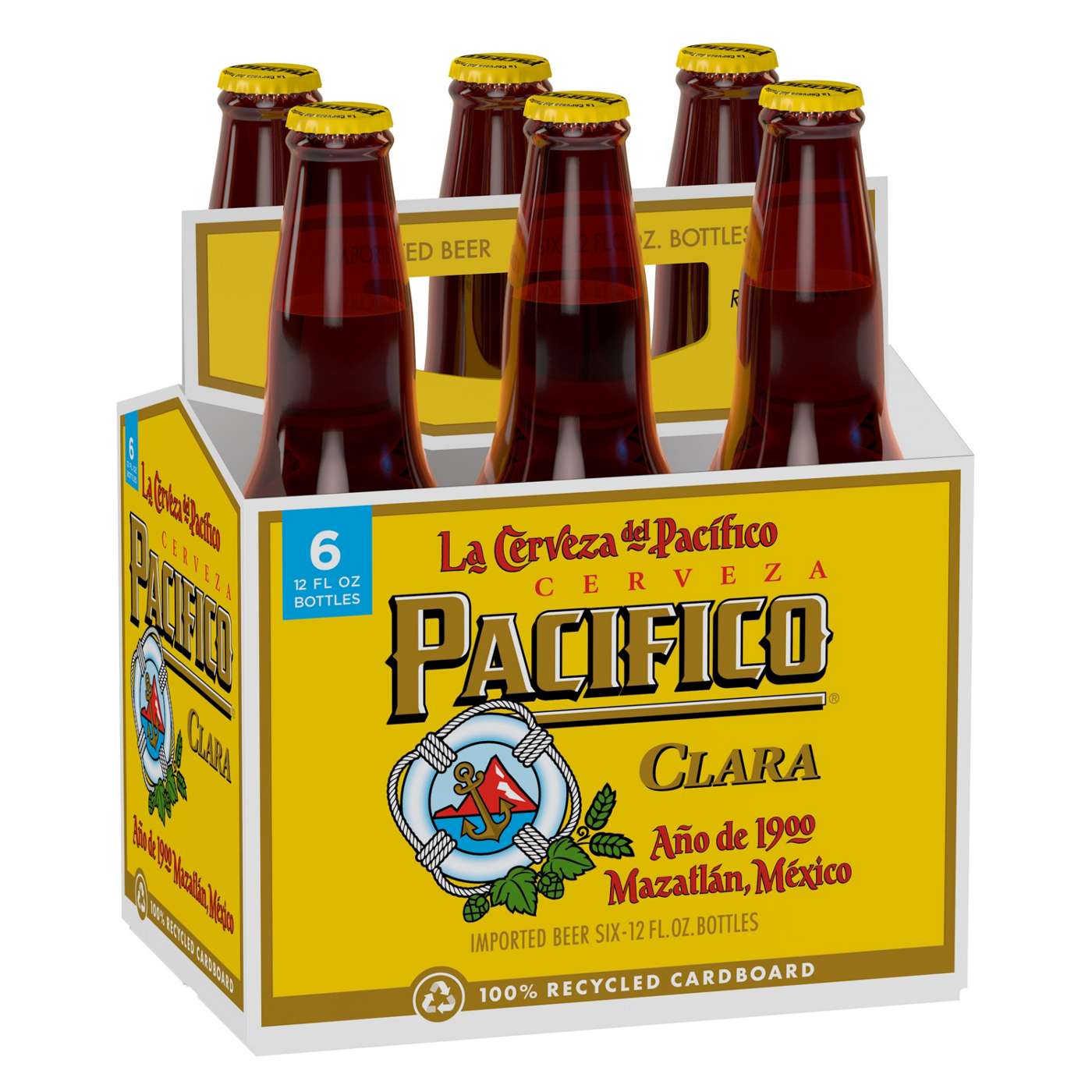 Pacifico Clara Mexican Lager Import Beer 12 oz Bottles, 6 pk; image 1 of 10