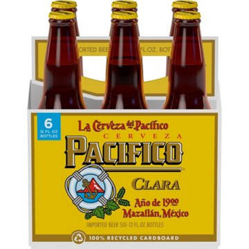 Pacifico Mexican Lager Import Beer 6 pk Bottles, 12 oz