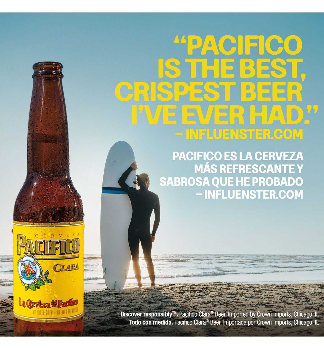Pacifico Mexican Lager Import Beer 6 pk Bottles; image 2 of 5