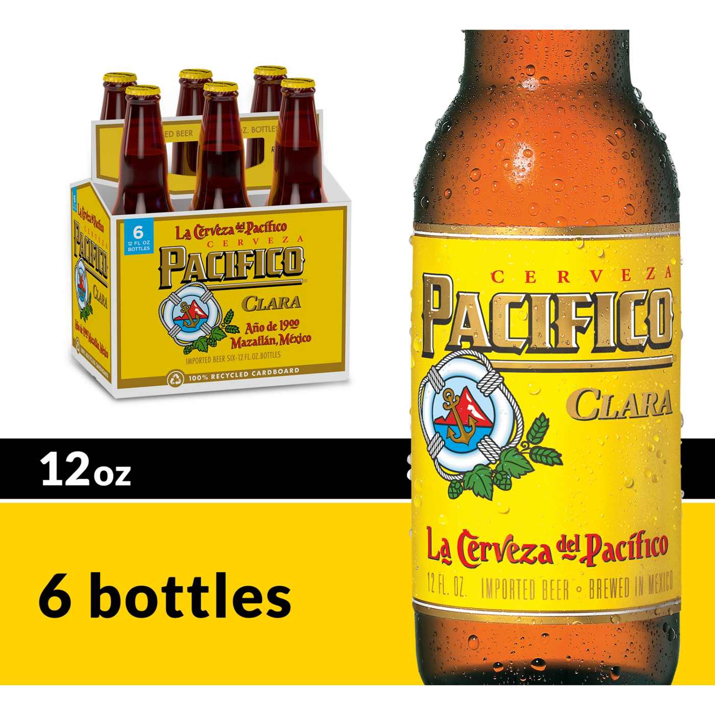 Pacifico Clara Mexican Lager Import Beer 12 oz Bottles, 6 pk; image 7 of 10
