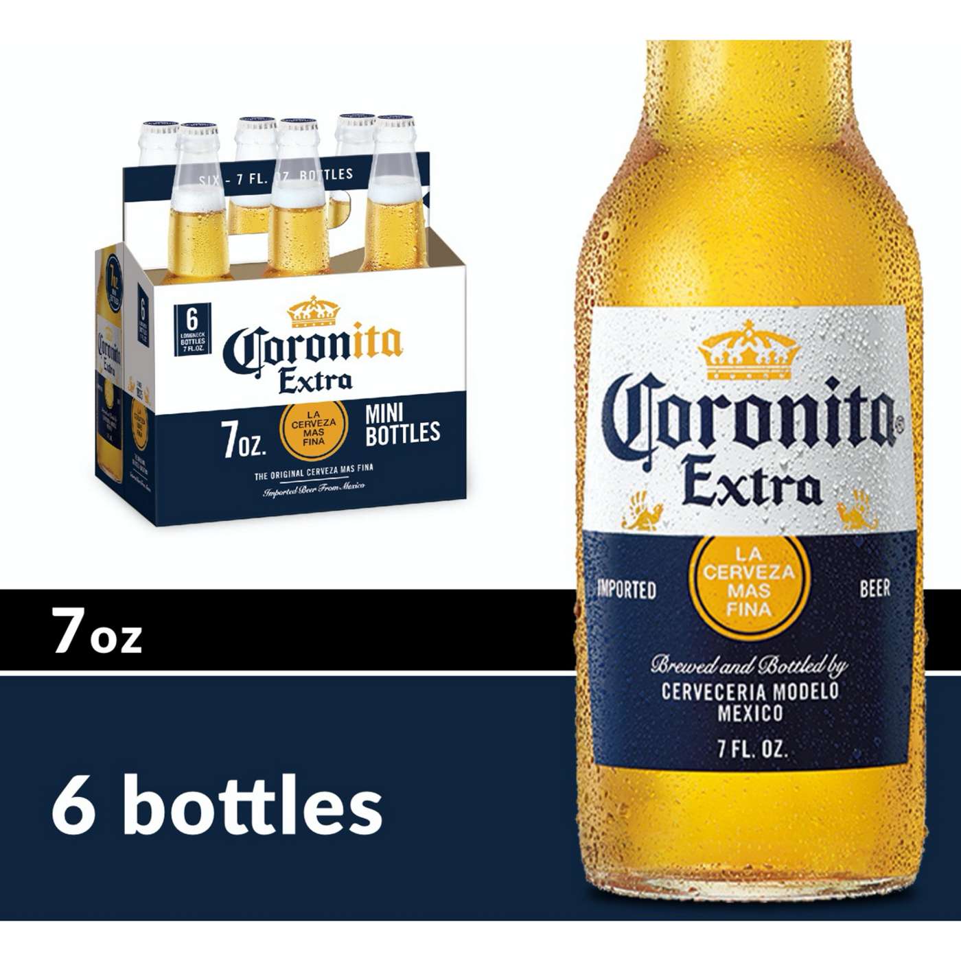 Corona Extra Coronita Lager Mexican Beer 6 pk Bottles; image 10 of 11