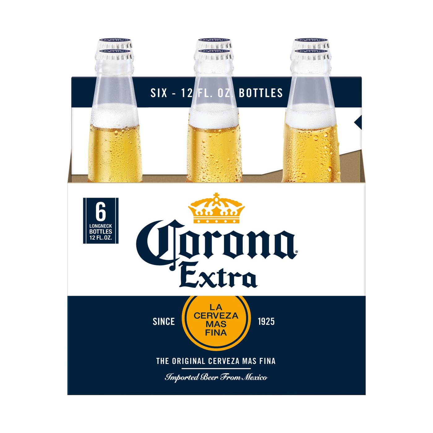 Corona Extra Mexican Lager Import Beer 6 pk Bottles; image 1 of 2