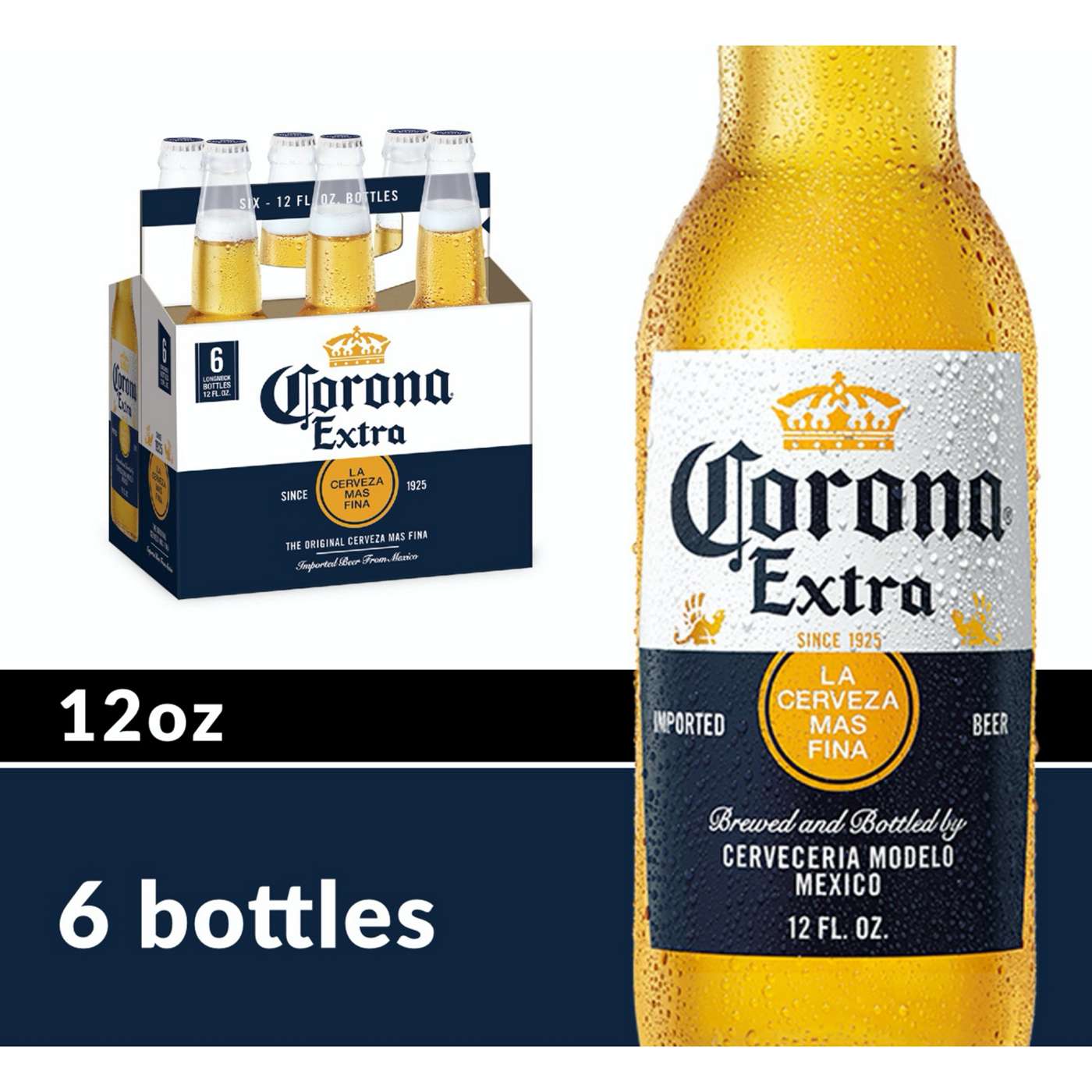 Corona Extra Mexican Lager Import Beer 12 oz Bottles, 6 pk; image 4 of 10