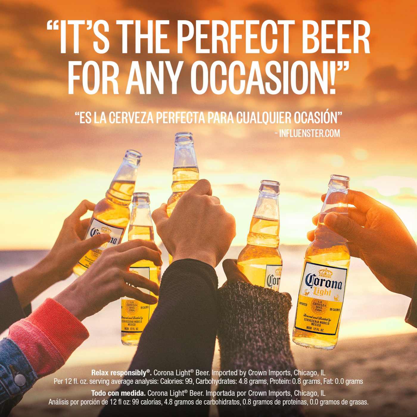 Corona Light Mexican Lager Import Lower Calorie Light Beer, 6 pk; image 2 of 4