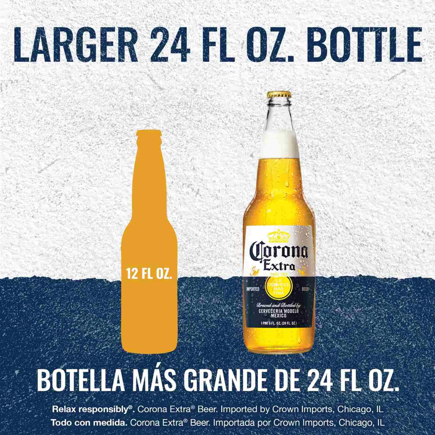 Corona Extra Mexican Lager Import Beer 24 oz Bottle; image 5 of 9