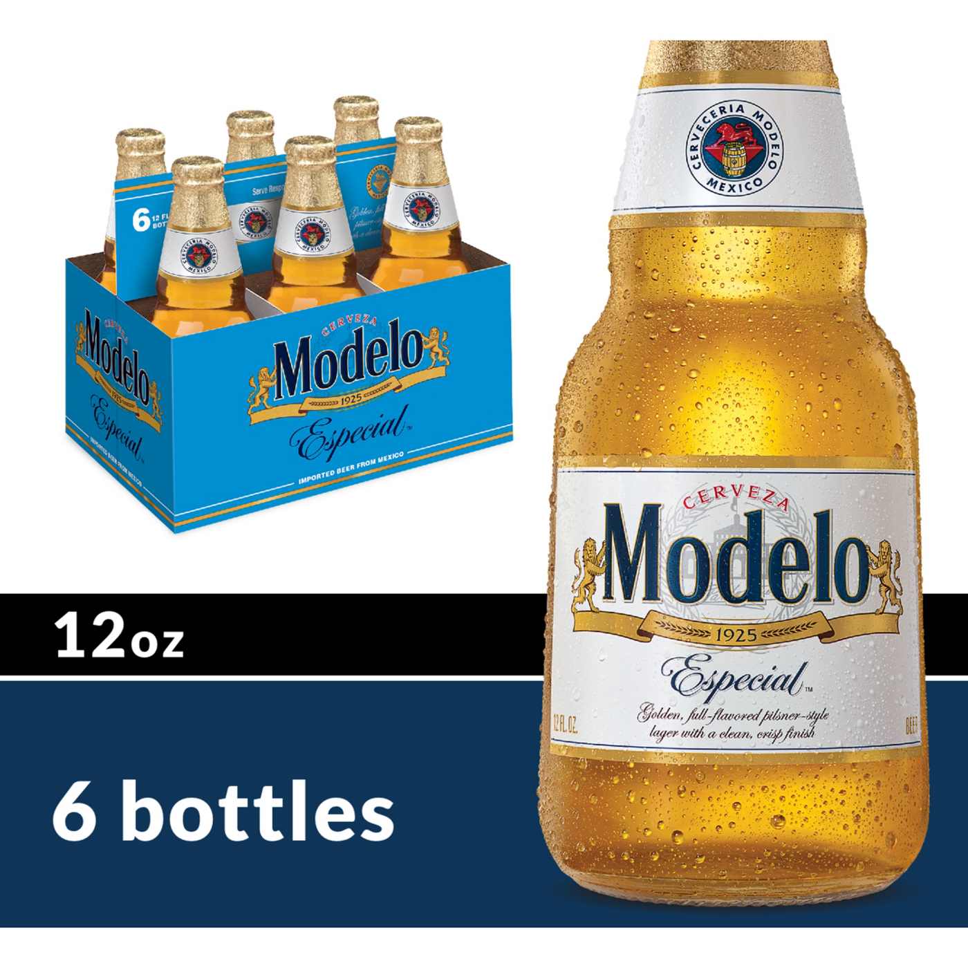 Modelo Especial Mexican Lager Import Beer 12 oz Bottles, 6 pk; image 3 of 10