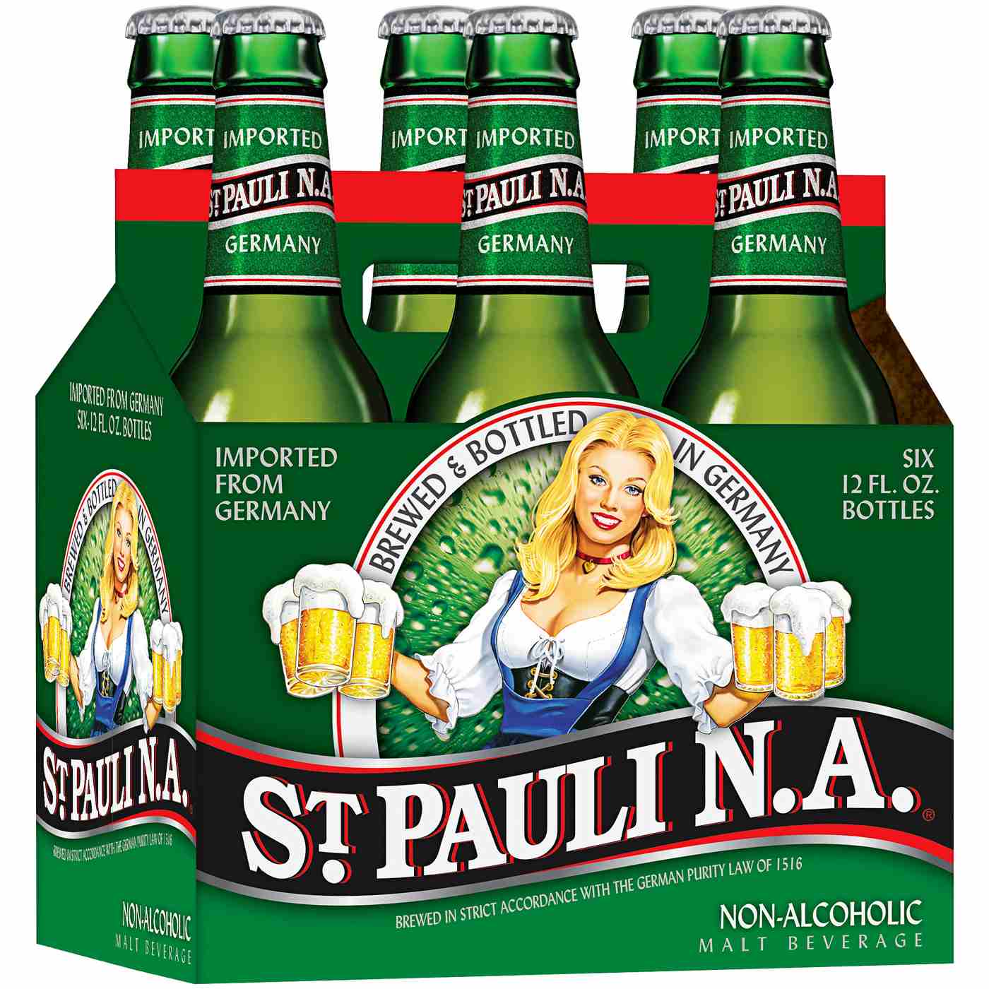 St. Pauli Girl Non-Alcoholic Beer 6 pk Bottles; image 1 of 2