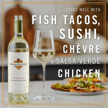 Kendall-Jackson Vintner's Reserve Sauvignon Blanc California White Wine, 750 mL