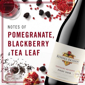 Kendall-Jackson Vintner's Reserve Pinot Noir California Red Wine, 750 mL