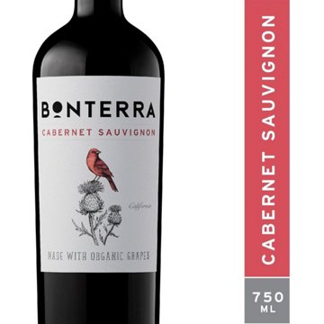 Bonterra Organic Cabernet Sauvignon California Red Wine, 750 mL