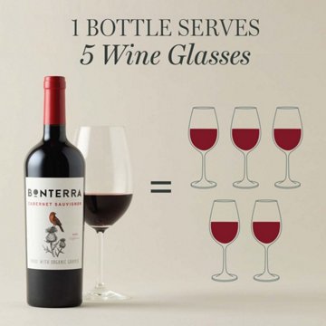 Bonterra Organic Cabernet Sauvignon California Red Wine, 750 mL