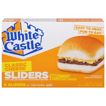 White Castle Frozen Classic Cheese Sliders, 6 ct