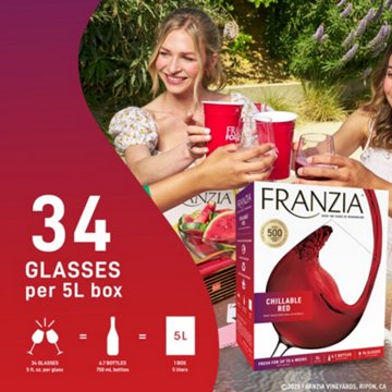 Franzia Chillable Red Blend Wine Box, 5.0 L