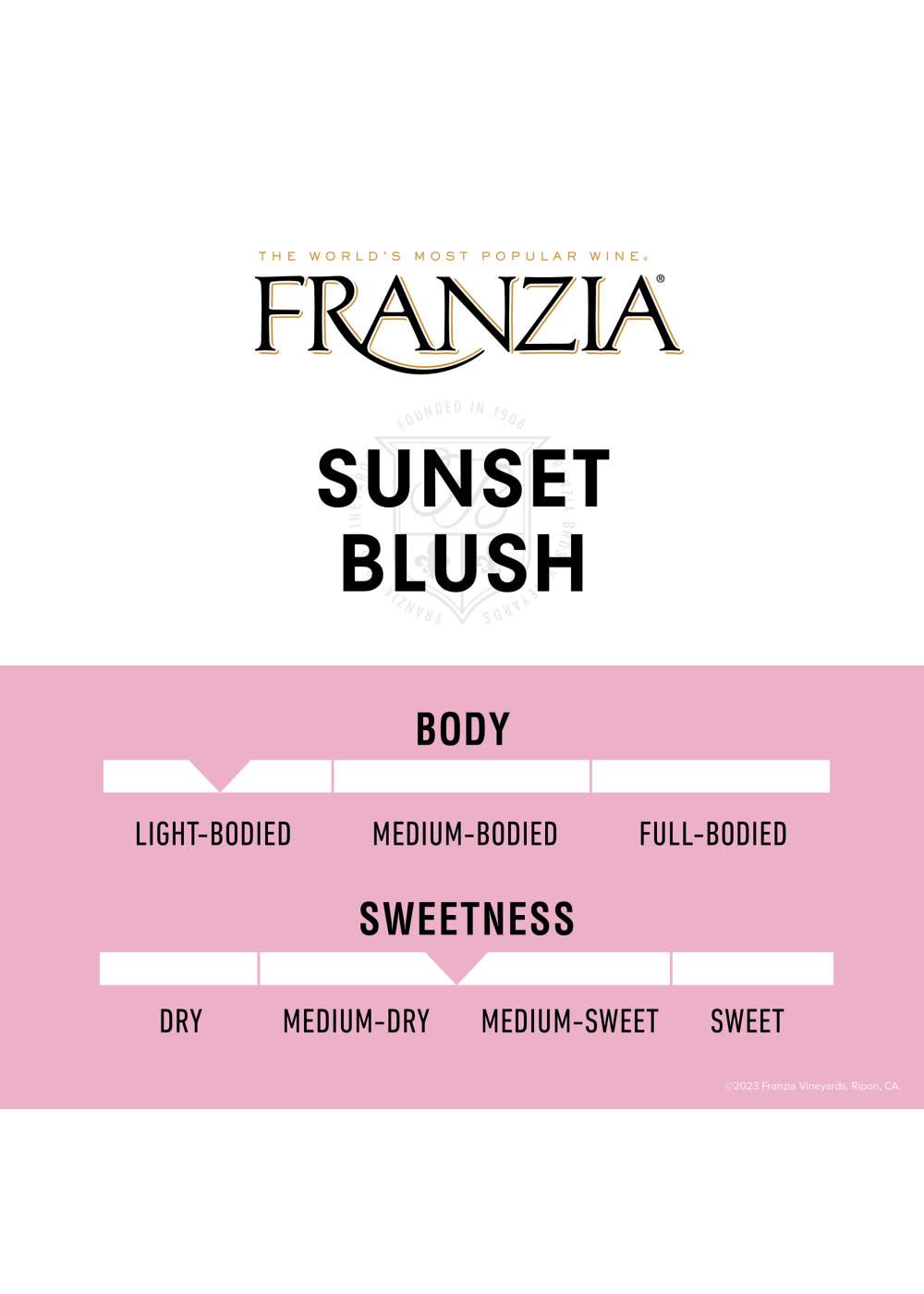 Franzia Sunset Blush Boxed Wine; image 7 of 7