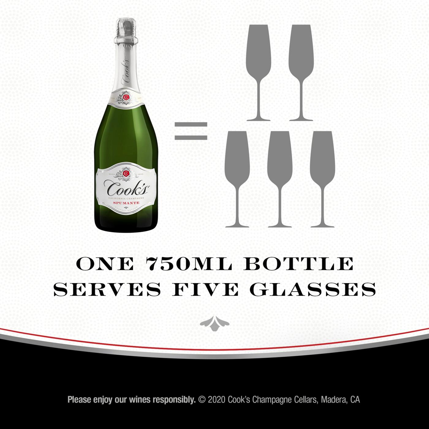 Cook's California Champagne Spumante White Sparkling Wine; image 4 of 6