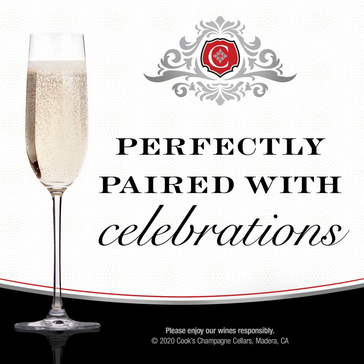 Cook's California Champagne Spumante White Sparkling Wine; image 5 of 6