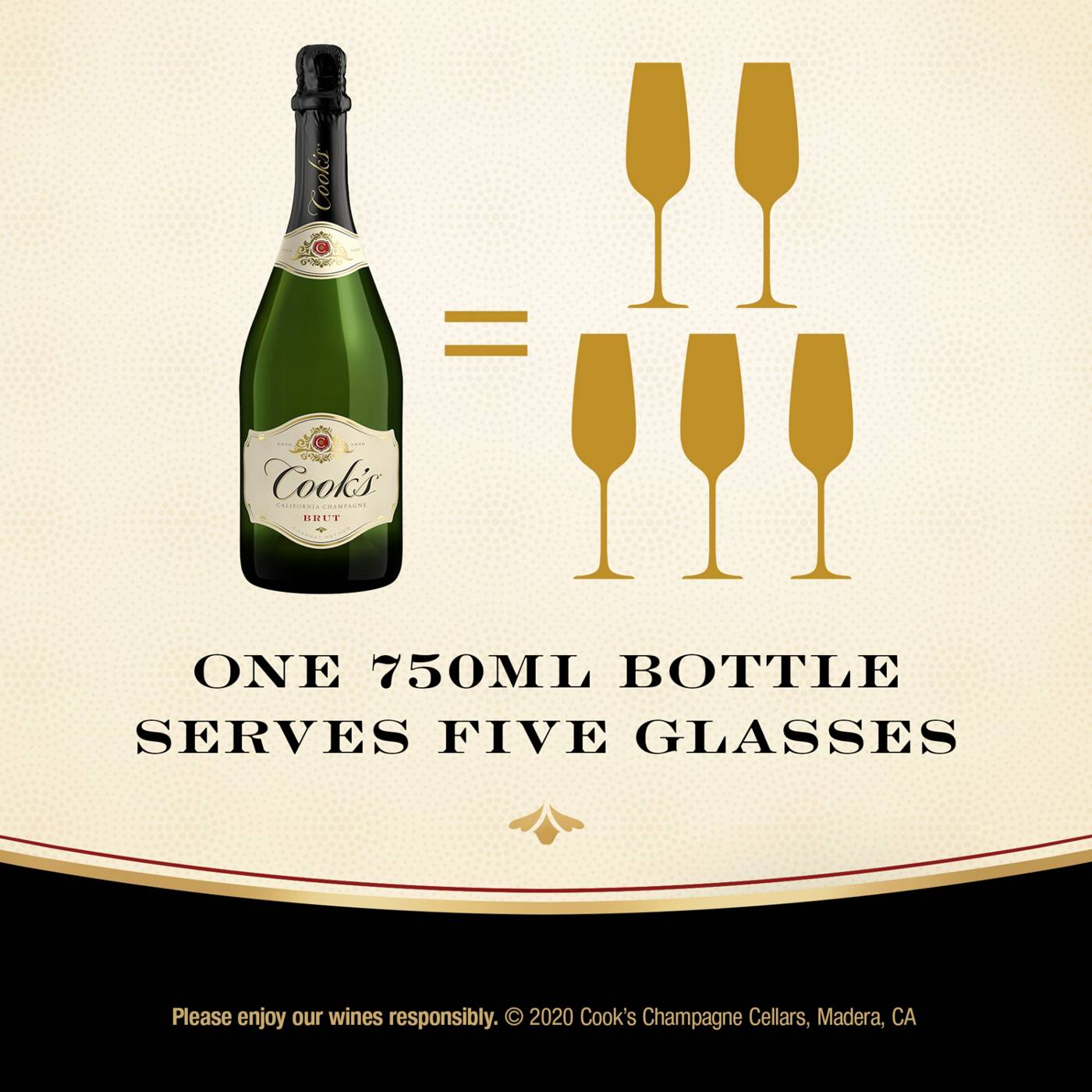 Cook's Brut California Champagne Sparkling Wine; image 3 of 6