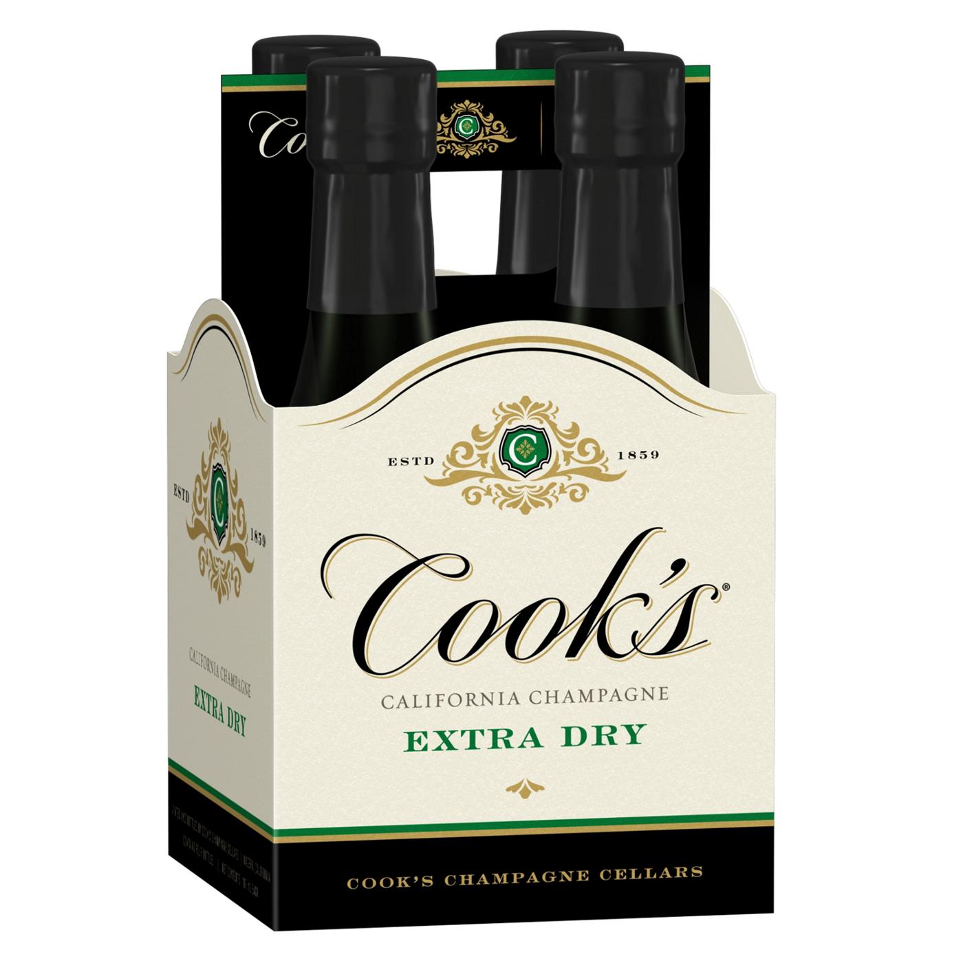 Cook's California Champagne Extra Dry White Sparkling Wine 187 mL Bottles; image 1 of 7