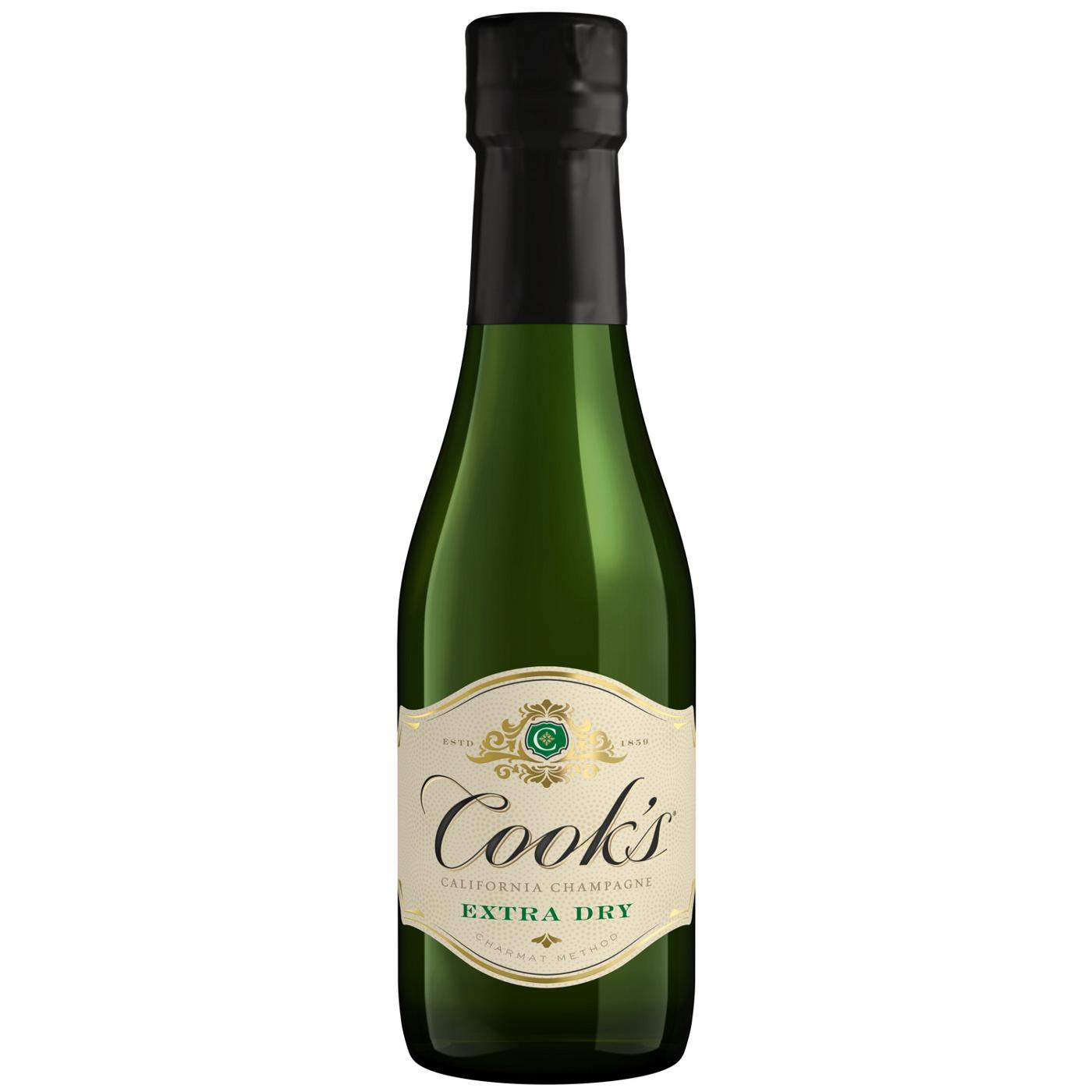Cook's California Champagne Extra Dry White Sparkling Wine 187 mL Bottles; image 6 of 7