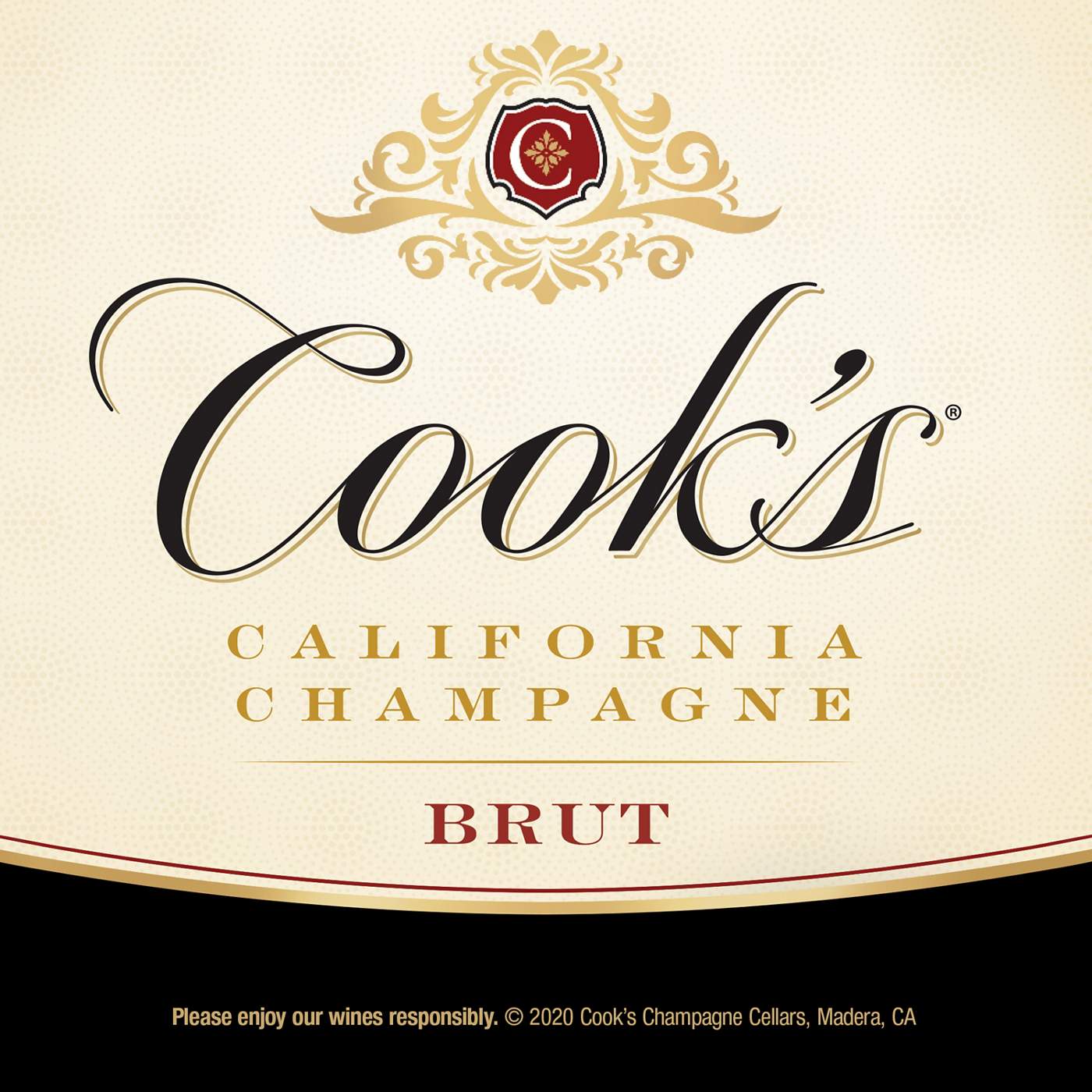 Cook's California Champagne Brut White Sparkling Wine 187 mL Bottles