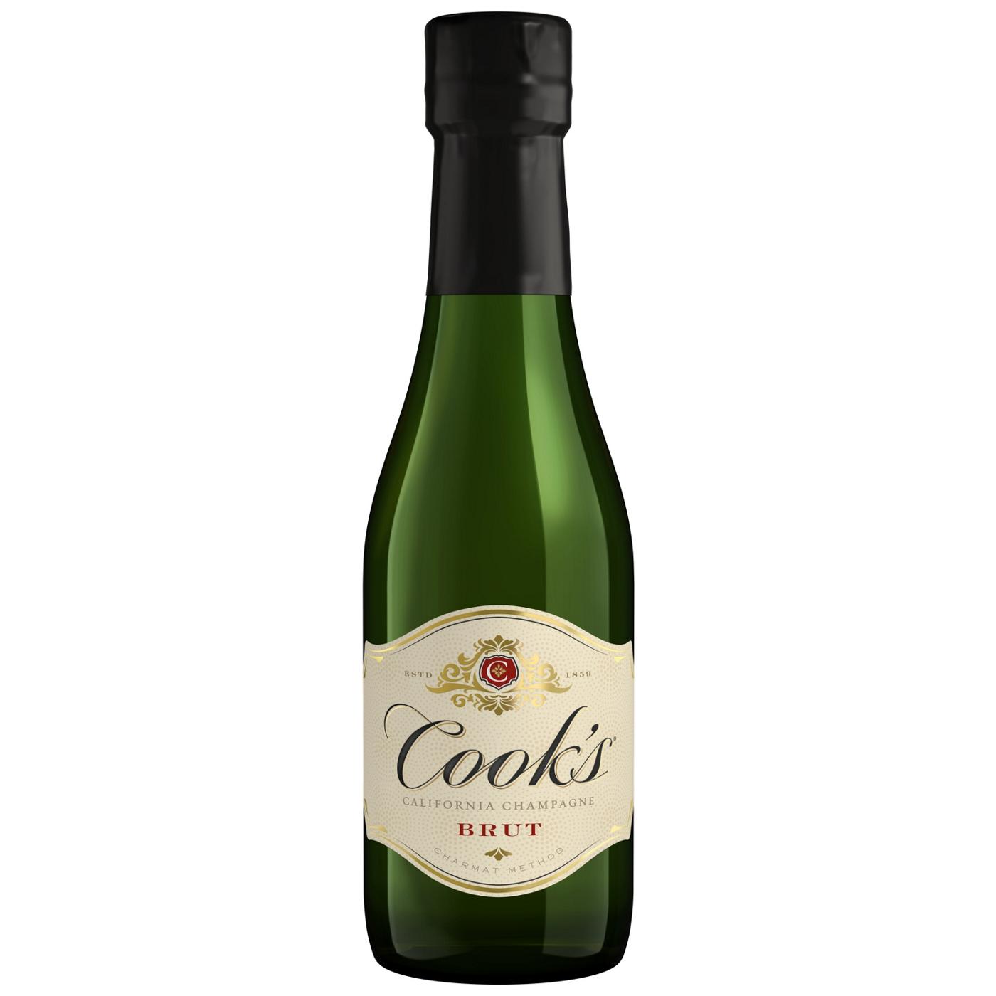 Cook's California Champagne Brut White Sparkling Wine 187 mL Bottles; image 6 of 7