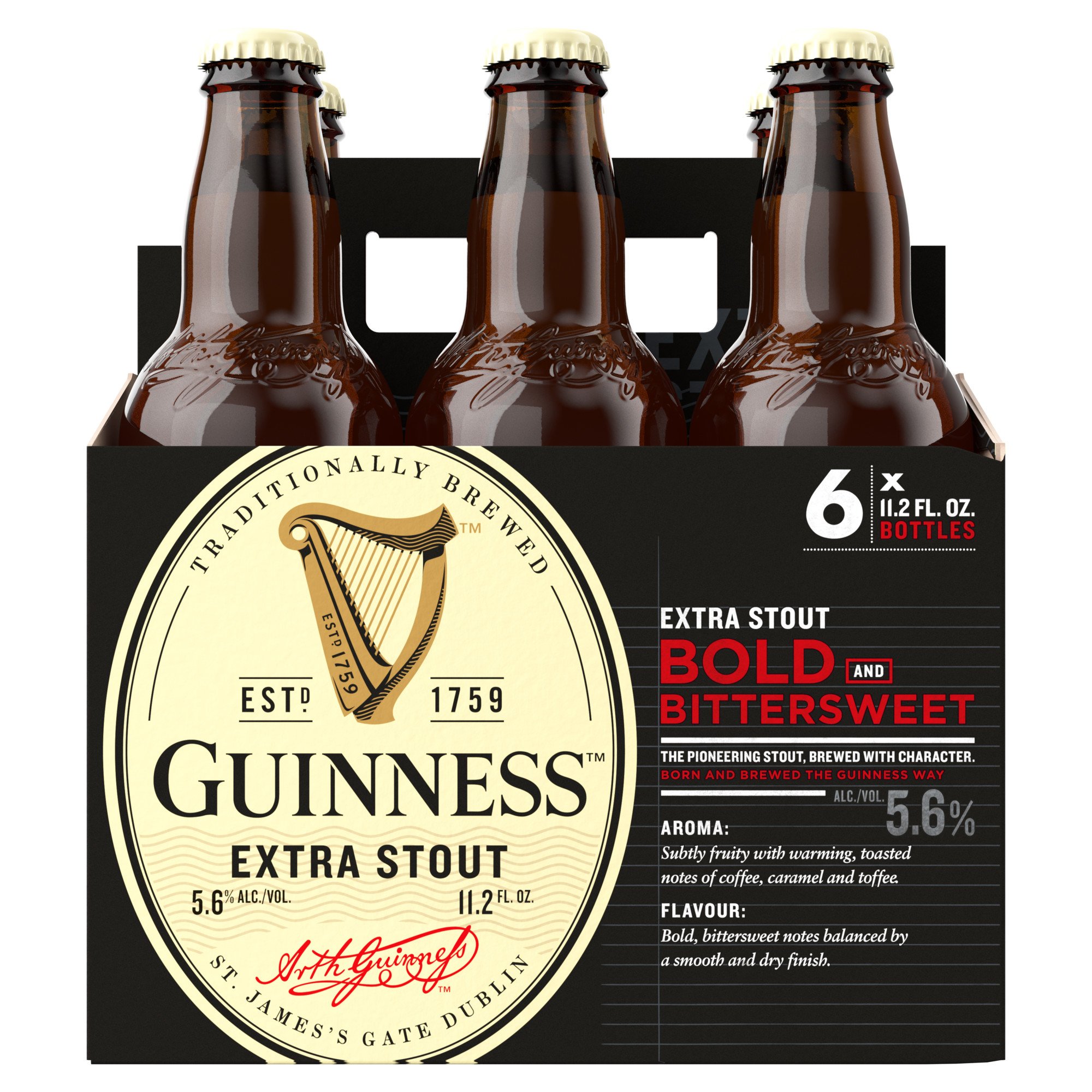 Guinness Extra Stout Beer 11.2 oz Bottles - Shop Beer at H-E-B