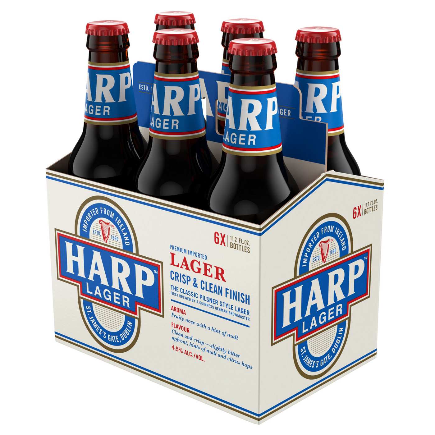 Harp Lager Beer 6 pk Bottles; image 3 of 3